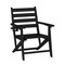 Flash Furniture Tolleson Adirondack Dining Chair w/Fold Out Cup Holder, Weather Resistant Recycled HDPE in Black LE-HMP-2037-10-BLK-GG - alternate 1
